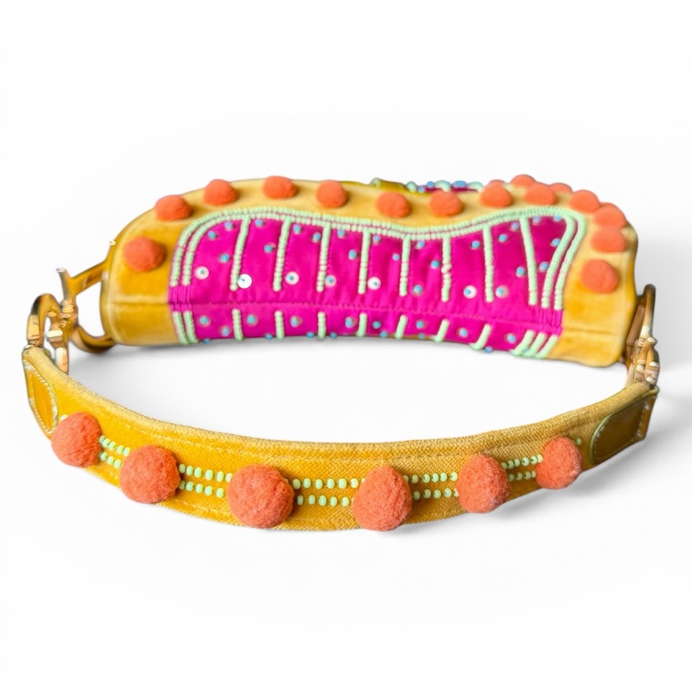 Vintage Christian Dior FW02 Pom Pom Saddle Bag — runway limited edition - Picture 6 of 12
